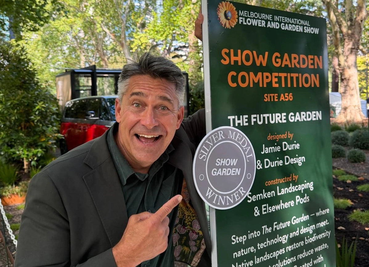jamie durie winning second place at the Melbourne international flower and garden show 2026